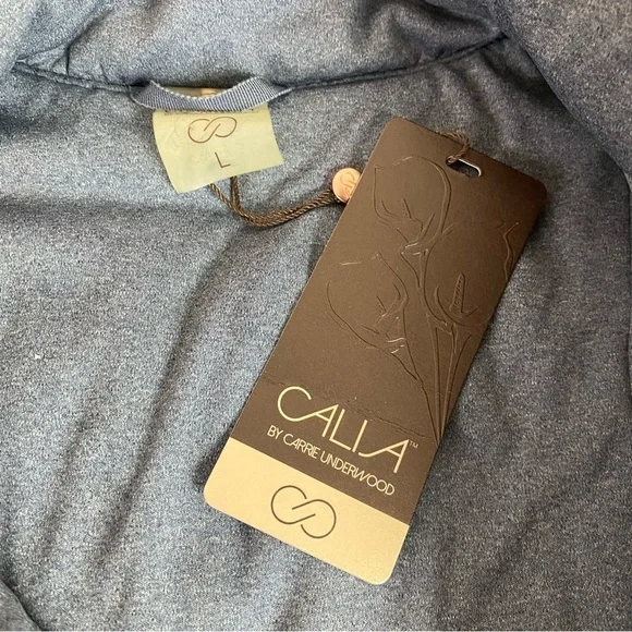 Calia Astronomical Zip High Collar Quilted Vest In Dark Ocean Size L - Picture 7 of 9